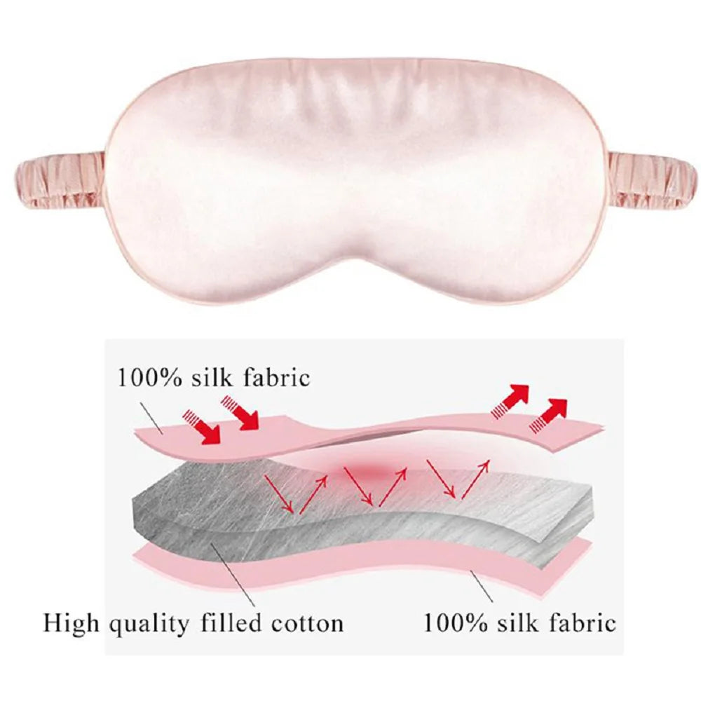 Women Imitated Silk Sleep Eye Mask Portable Travel Eyepatch Nap Eye Patch Rest Blindfold Eye Cover Sleeping Mask Night Eyeshade