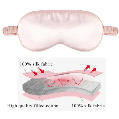Women Imitated Silk Sleep Eye Mask Portable Travel Eyepatch Nap Eye Patch Rest Blindfold Eye Cover Sleeping Mask Night Eyeshade
