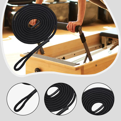 Pilates Reformer Pull Rope Part for Yoga Exercise Equipment Balance Training With Iron Ring Versatile Professional Band  Strap