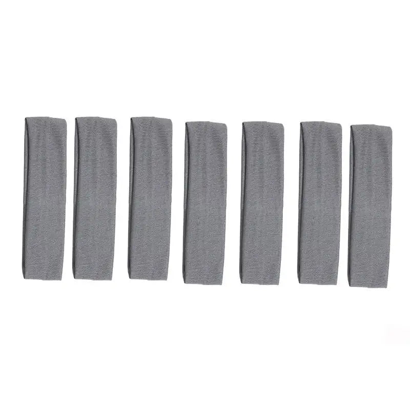 7Pcs Solid Color High Elasticity Headbands Yoga Exercise Headband Hair Accessories Sweat Absorbing Wide Edge Headband