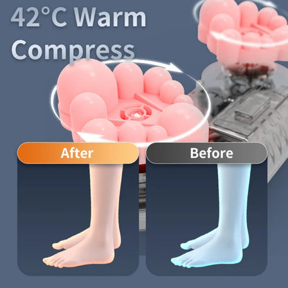 Electric Leg Massager Heating Therapy Hot Compress Shiatsu Kneading Roller Muscle Relaxation Pain Relief Foot Spa Machine