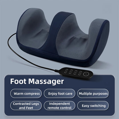 Electric Leg Massager Heating Therapy Hot Compress Shiatsu Kneading Roller Muscle Relaxation Pain Relief Foot Spa Machine