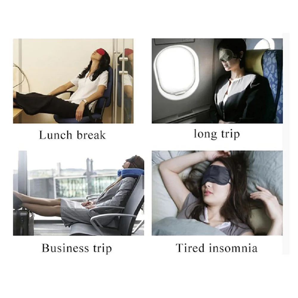 Women Imitated Silk Sleep Eye Mask Portable Travel Eyepatch Nap Eye Patch Rest Blindfold Eye Cover Sleeping Mask Night Eyeshade