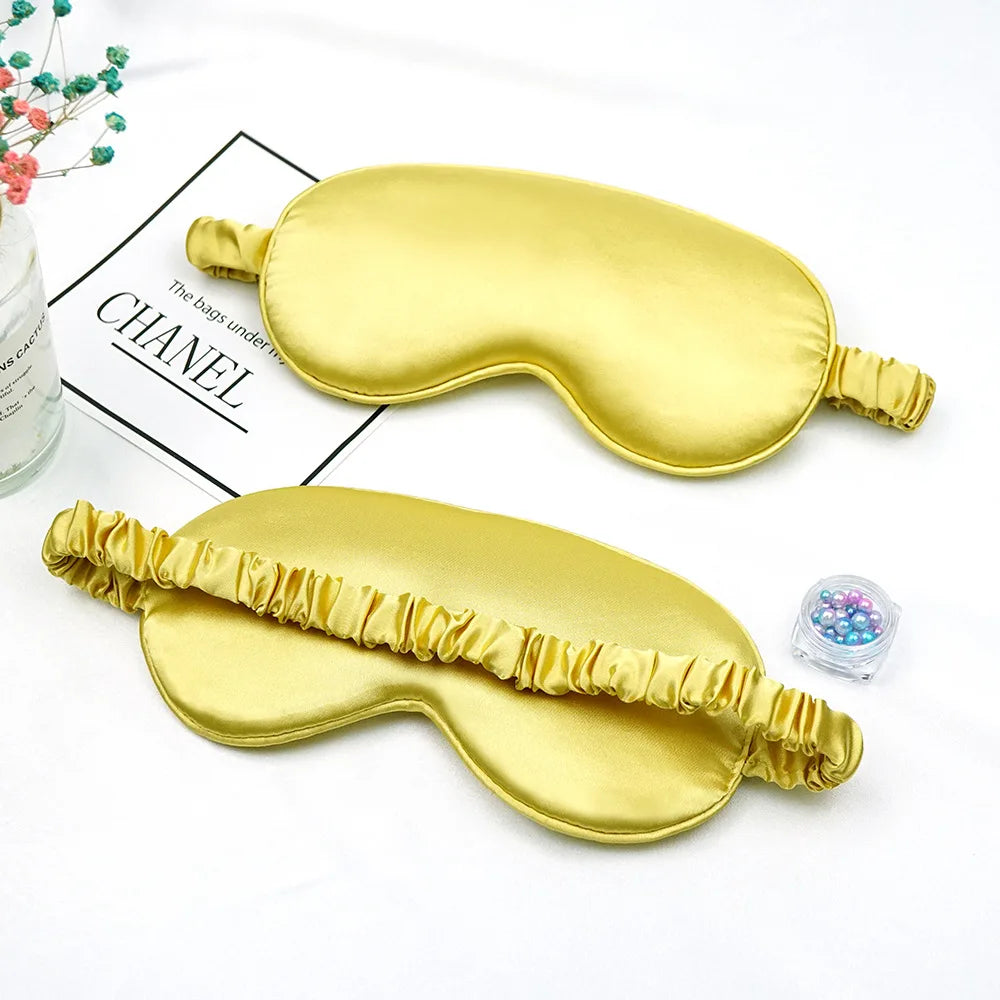 Women Imitated Silk Sleep Eye Mask Portable Travel Eyepatch Nap Eye Patch Rest Blindfold Eye Cover Sleeping Mask Night Eyeshade