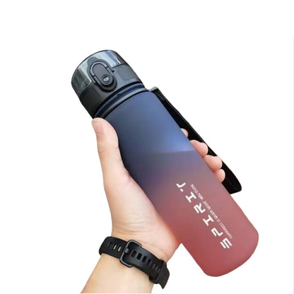 One-Handed Open Sports Water Bottle, Leak-Proof, With Time Scale, Durable Leak-Proof Water Bottle, BPA-Free, Wide Mouth Design,