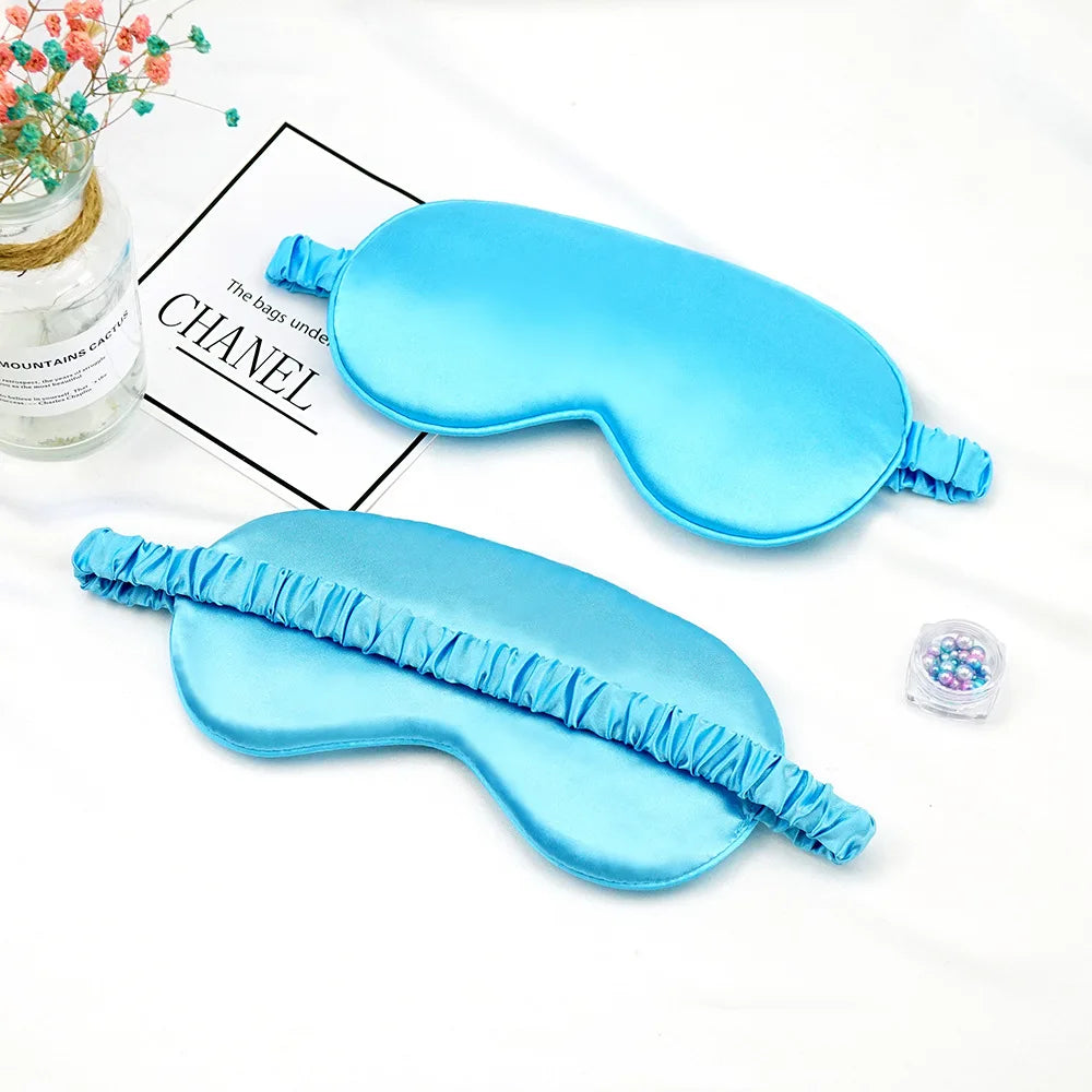 Women Imitated Silk Sleep Eye Mask Portable Travel Eyepatch Nap Eye Patch Rest Blindfold Eye Cover Sleeping Mask Night Eyeshade
