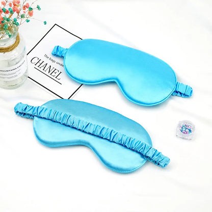 Women Imitated Silk Sleep Eye Mask Portable Travel Eyepatch Nap Eye Patch Rest Blindfold Eye Cover Sleeping Mask Night Eyeshade
