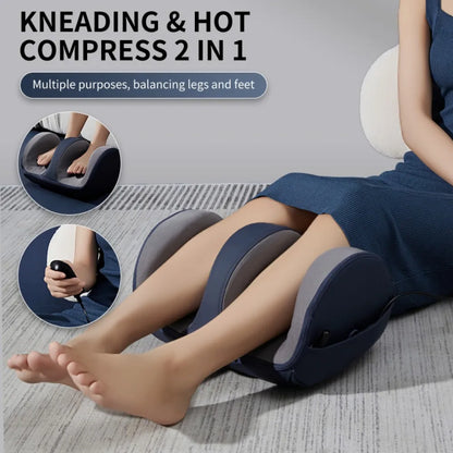 Electric Leg Massager Heating Therapy Hot Compress Shiatsu Kneading Roller Muscle Relaxation Pain Relief Foot Spa Machine