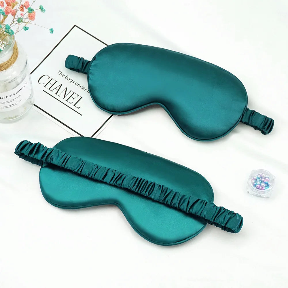 Women Imitated Silk Sleep Eye Mask Portable Travel Eyepatch Nap Eye Patch Rest Blindfold Eye Cover Sleeping Mask Night Eyeshade