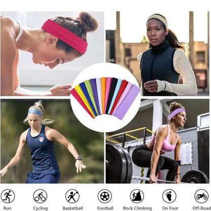 7Pcs Solid Color High Elasticity Headbands Yoga Exercise Headband Hair Accessories Sweat Absorbing Wide Edge Headband