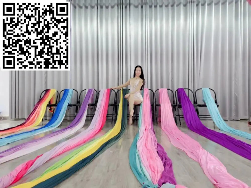Anti-Gravity Multicolour Yoga hammock Flying Swing 5m fabrics Yoga Belts For the yoga Exercise Air Swing Bed Trapeze Yoga studio