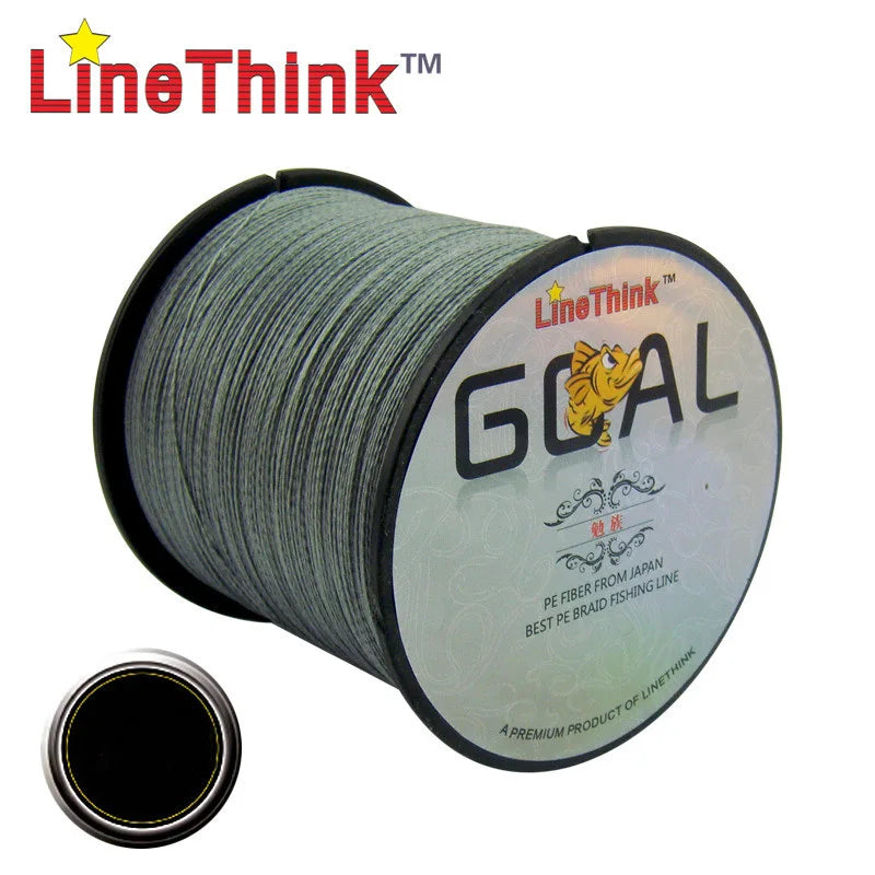 100M 300M 500M Brand LineThink GOAL Japan Multifilament 100% PE Braided Fishing Line 8LB to 100LB