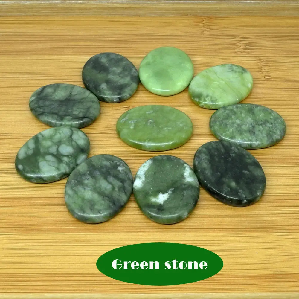 10PCS 3x4cmSpa Rock Basalt Stone Beauty Stones Massage Lava Natural Stone Hot Relieve Stress RELAX jade massage set toe massage
