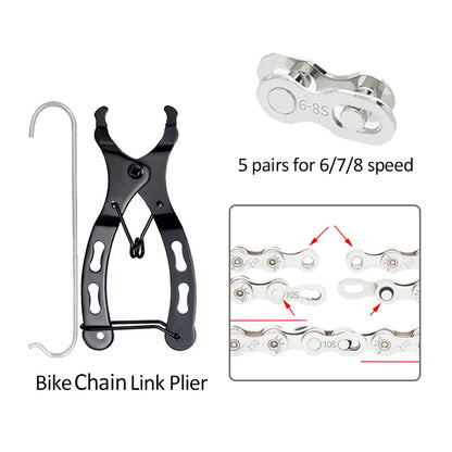 Bicycle Chain Link Pliers Repair Tool  Potable MTB Chain Squeeze Plier  Mini Bike Magic Buckle Quick Link Tool Bicycle Accessory