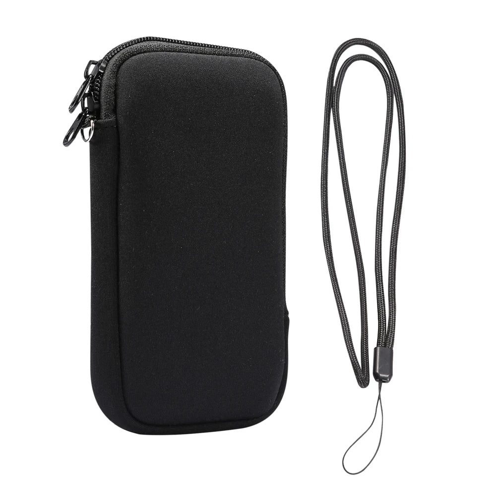 Universal Neoprene Mobile Phone Bag Case With Shoulder Strap For iPhone 16 15 14 Pro Max Samsung Xiaomi Huawei Shockproof Pouch