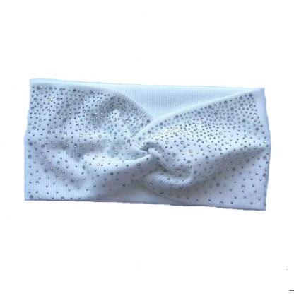 Hot Fix Rhinestone Hair Bands Cotton Yoga Headbands Front Cross Headwrap Women Headbands Headpiece Headwrap Turban Headwear