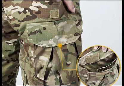 Men Combat Pants With Knee Pads Tactical Cargo Sport Long Trousers Camouflage Multicam Trekking Hunting Clothes