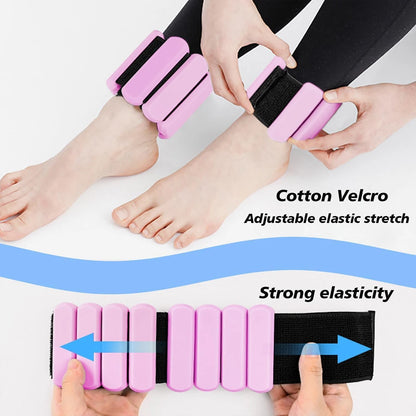 1lb Adjustable Wrist Ankle Weights Invisible Silicone Weighted Bracelets for Men Women Yoga Pilates Gym Walking FitnessEquipment