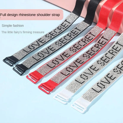 Rhinestone Bra Strap Beha-bandjes Verstelbare Elasticiteit Bra Shoulder Strap Detachable Adjustable Inlaid Diamond Bra Straps