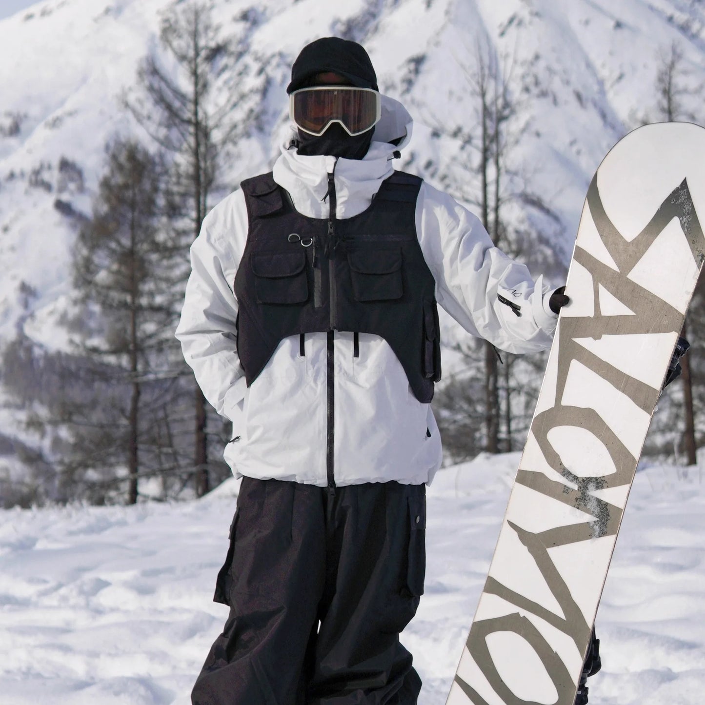 American Style Skiing Vest Single Board Double Board Black Skiing Vest Unisex Outdoor Sports Vest Hiking Fishing Vest 2026