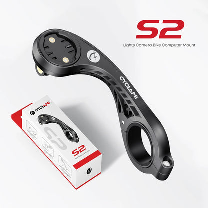 CYCLAMI S2 Bike Computer Mount Mountain Road Bicycle GPS Headlight Holder Bracket Support For GARMIN XOSS IGPSPORT Magene Coospo
