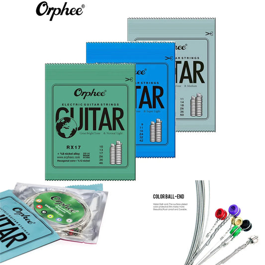 Orphee 1/5/10 Pcs Electric Guitar Strings Set RX Series Hexagonal Carbon Steel 6 String for Electric Guitar Accessories&Parts