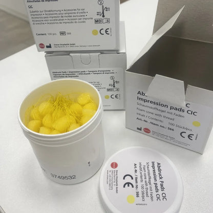 100PCS Ear Impression Pads Otoblock Impression Foams Earplugs Sponge Dreve Cone Shaped Impression Foam