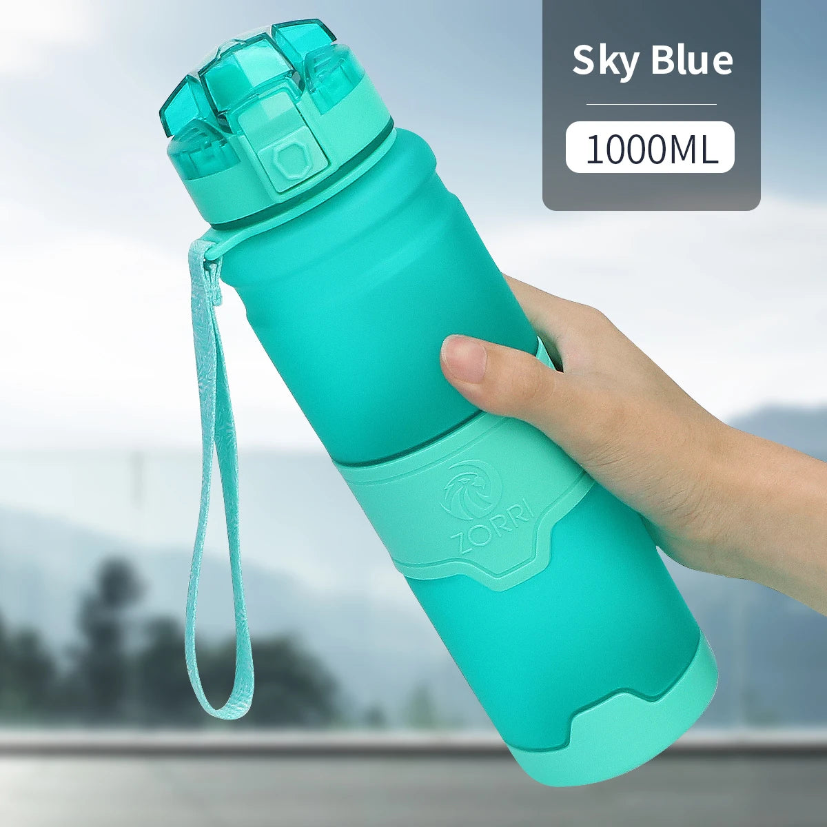 1000ml BPA Free Sports Water Bottle Outdoor Travel Portable Bottle Leakproof Ecofriendly Plastic Drinking Bottles For Fruit Tea