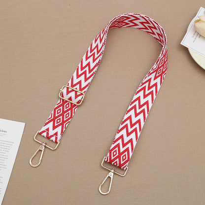 1 Piece 1.50inch Wide Adjustable Handbag Purse Strap Replacement Crossbody Shoulder Strap Geometry Pattern Jacquarded Strap
