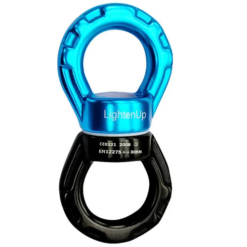 35KN Swing Swivel Aluminum Alloy Rotating Ring Aerial Yoga Hammock Rotating Connector Outdoor Rock Climbing Bearing Swivel