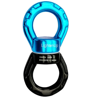 35KN Swing Swivel Aluminum Alloy Rotating Ring Aerial Yoga Hammock Rotating Connector Outdoor Rock Climbing Bearing Swivel