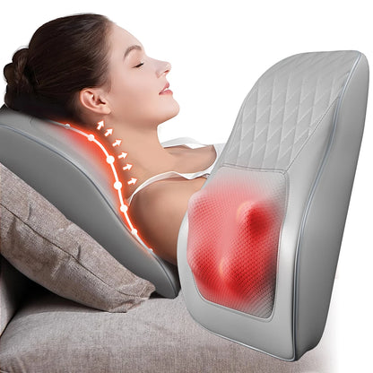 Back Massager Neck Massager with Heat 3D Kneading Massage Pillow for Relax Neck Back Shoulder Legs Gifts for Men Women Mom Dad