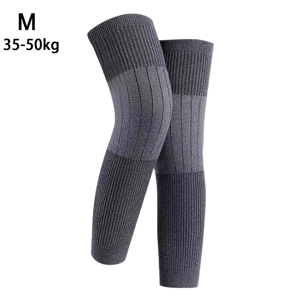New Elastic Winter Knee Pads Plus Velvet Warm Knee Sleeve Thickened Universal Leg Sleeves Windproof Coldproof Knee Support