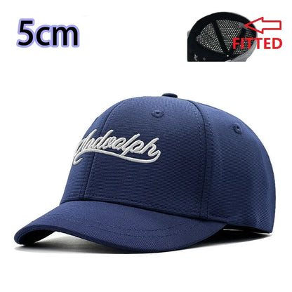 Big Size Closed Back Baseball Caps Mesh Breathable Trucker Caps for Big Heads Men Extra Large Head High Top Sports Cap 60cm 65cm