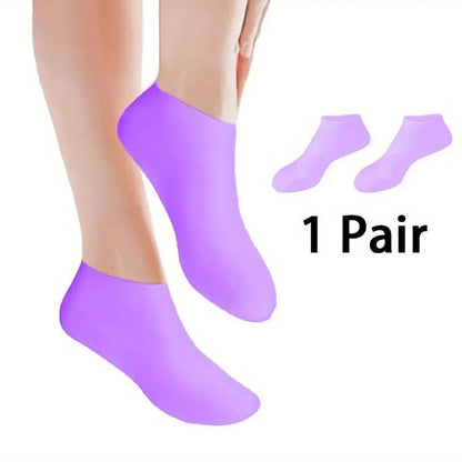 1 Pair of Silicone Socks, Suitable for Dry and Cracked Feet | Women's Foot Moisturizing Socks for Dry and Cracked Heels, Powerful Moisturizing Foot Care, Moisturizing Foot Mask