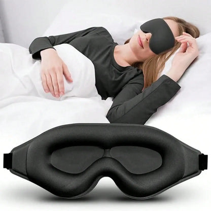 3D Cooling Sleep Eye Mask For Men Women Pressure Free Full Light Block Out Eye Shade With Adjustable Strap Portable Travel Sleeping Accessory