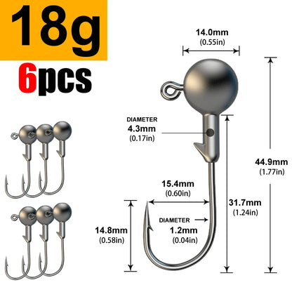 1g 2g 3g 4g 5g 10g 20g 22g 25g 28g crank Jig head hook fishing hook head Jig lure hard bait soft worm jig hook for fishing