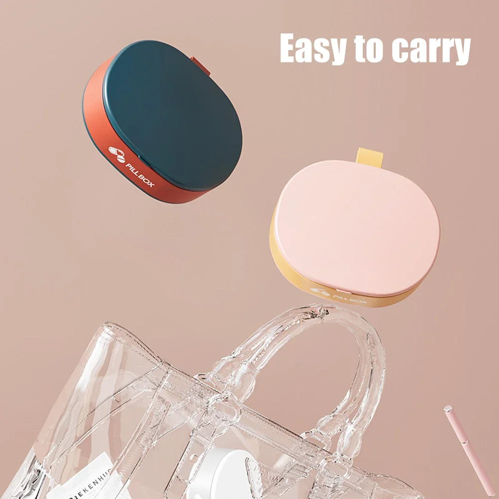1pc Travel Pill Organizer, 6 Compartments Portable Pill Case To Hold Vitamins, Small Pills Container Medicine Organizer
