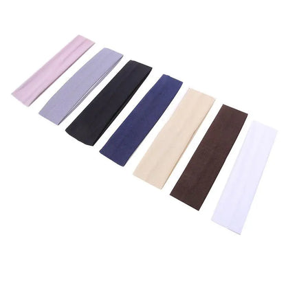7Pcs Solid Color High Elasticity Headbands Yoga Exercise Headband Hair Accessories Sweat Absorbing Wide Edge Headband