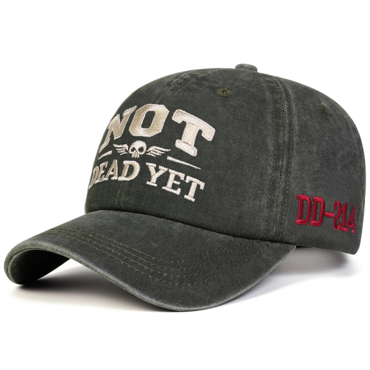 Unisex NOT DEAD YET Embroidery Wash Baseball Caps Spring Autumn Outdoor Adjustable Casual Hats Sunscreen Hat Sports Cap