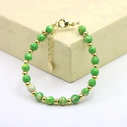 Fashion Lovely Baby Baptism Bracelet Natural Stone Crystal Lobster Clasp Parts Yoga Christmas Wedding Girls Gift Jewelry Charm