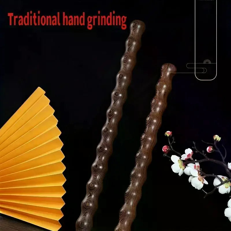 41cm Multi-Functional Chicken Wing Shaped Wooden Massage Stick Body Shaping Muscle Relaxation Massage Roller Tool