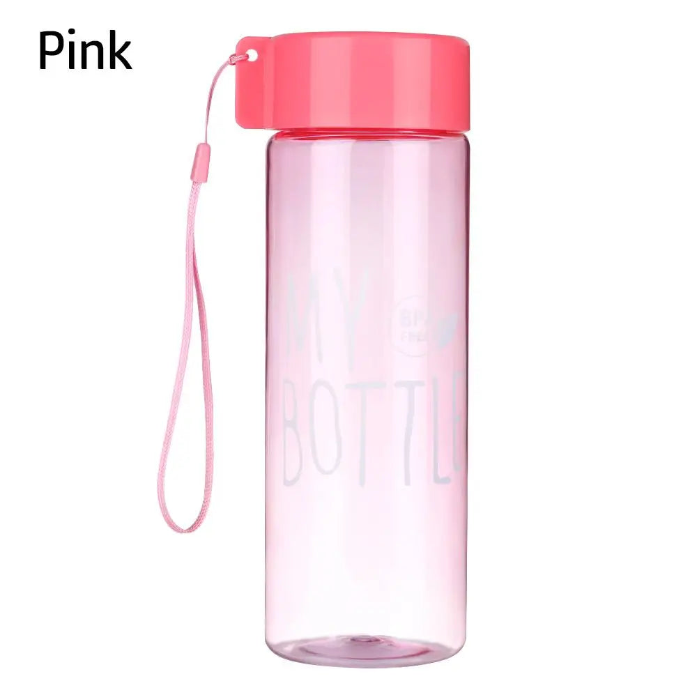 500ML Large Capacity Sports Water Bottle Transparent Drinking Cup Men Women Summer Outdoor Portable Plastic Coffee Juice Cup
