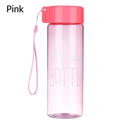 500ML Large Capacity Sports Water Bottle Transparent Drinking Cup Men Women Summer Outdoor Portable Plastic Coffee Juice Cup