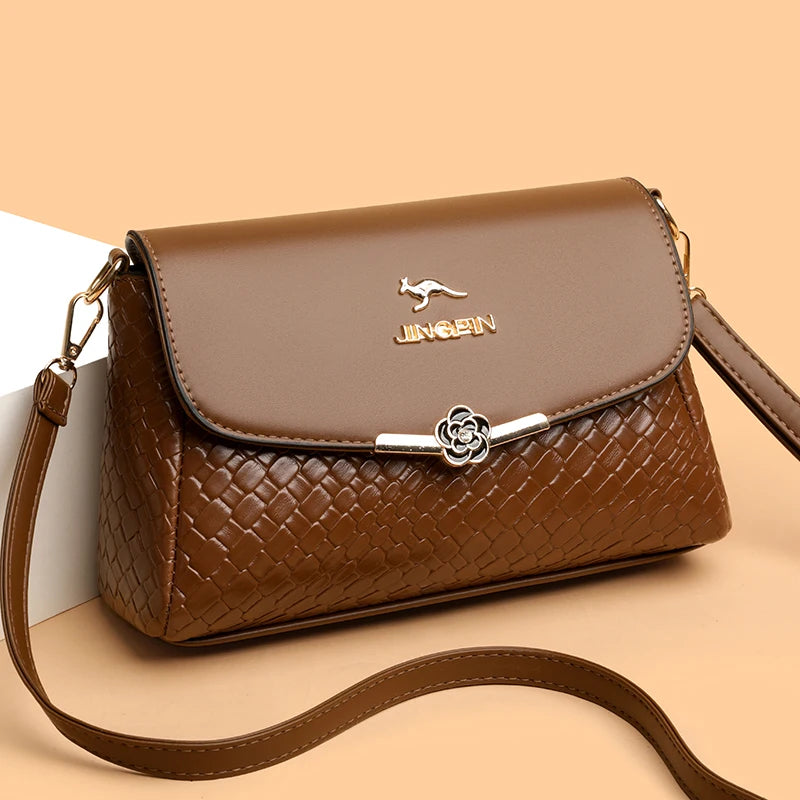 Women Small Square Flip cover Bags Retro Versatile Shoulder Strap Large Capacity Casual Portable Female Shoulder Crossbody Bags