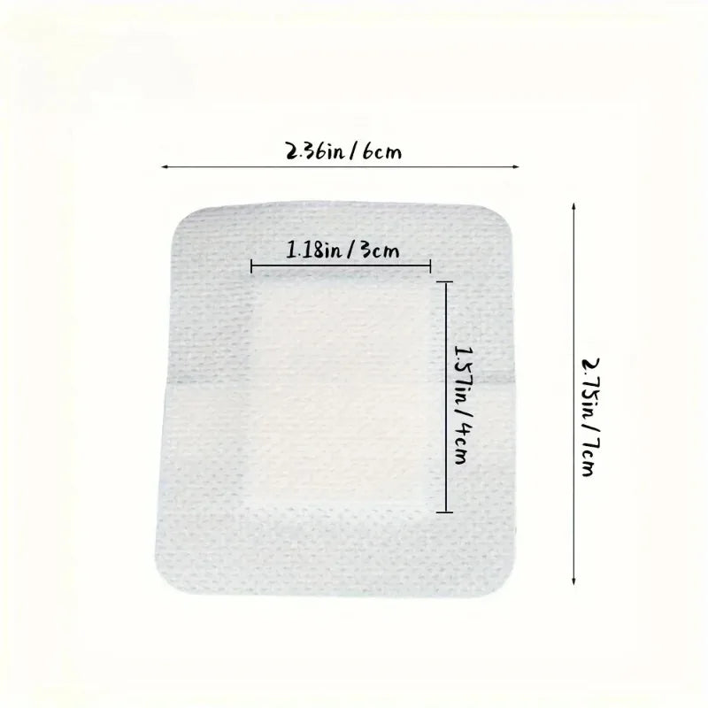 50 pcs 6*7cm grand pansement adhésif médical Non tissé pansement, facile à déchirer, équipement de protection, Application