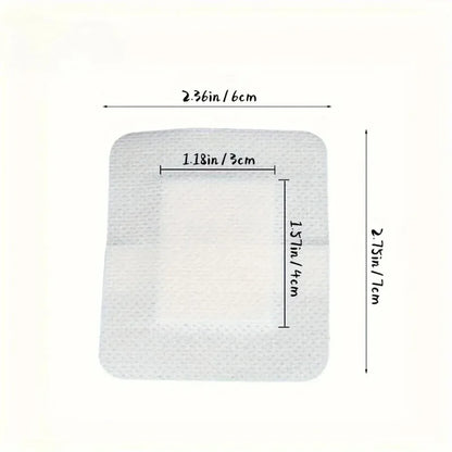 50 pcs 6*7cm grand pansement adhésif médical Non tissé pansement, facile à déchirer, équipement de protection, Application