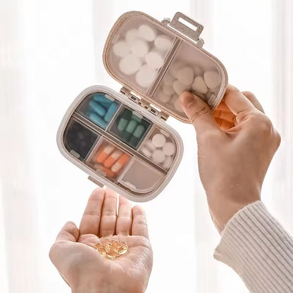 Portable Pill Case 8 Compartments Leak-Proof Travel Medicine Organizer  Container For Tablets Travel Pill Box for Pocket Purse