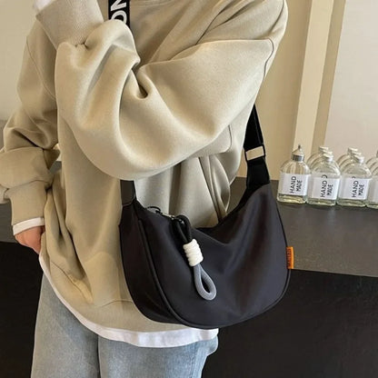 New Fashion Crossbody Bag Simple Wide Shoulder Strap Design Single Shoulder Bag Original Style Commuting Dumpling Women Bag