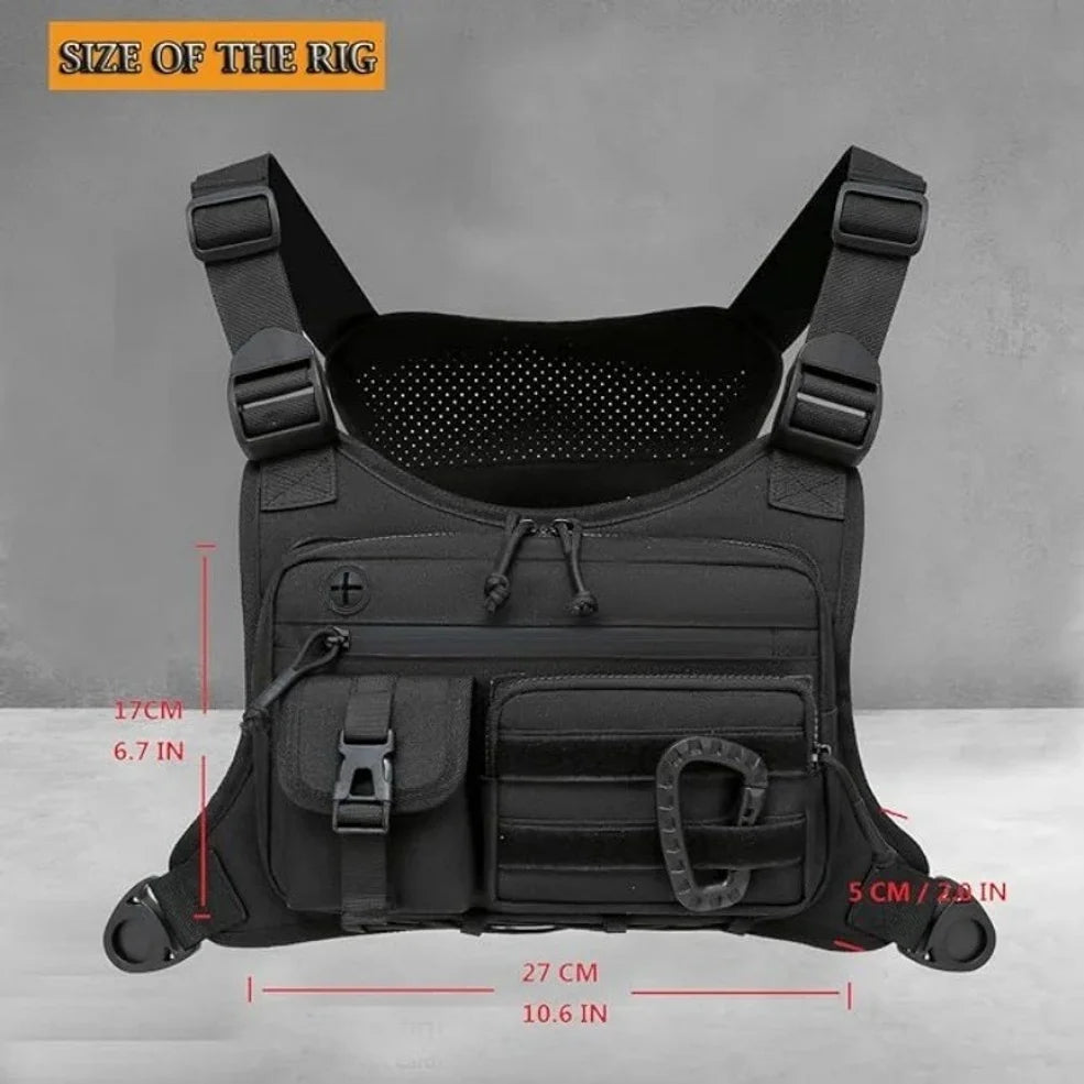 Outdoor Tactical Vest Multi-Functional Sports Vest Backpack Men's Tactical Chest Bag for Hunting Camping Traveling wholesales